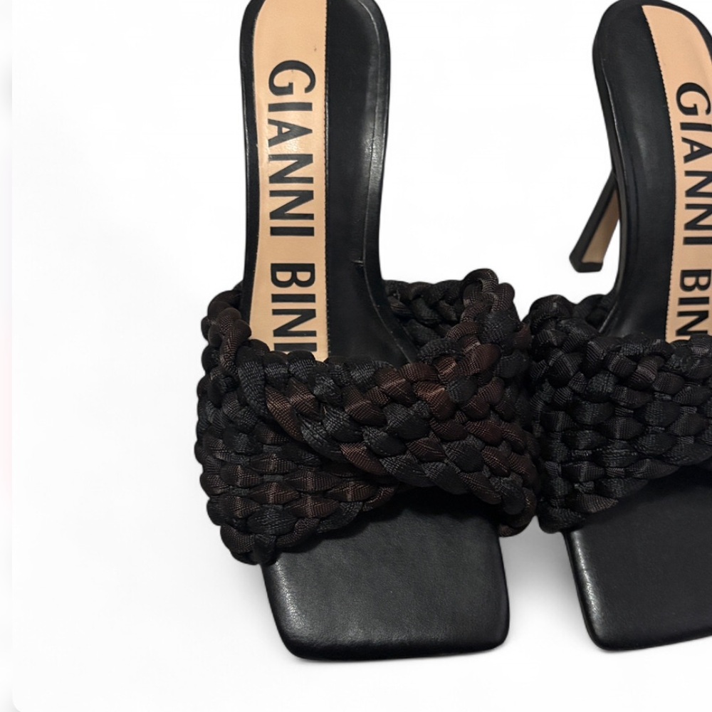 NWT Gianni Bini Chunky Braided Square-Toe High Heels